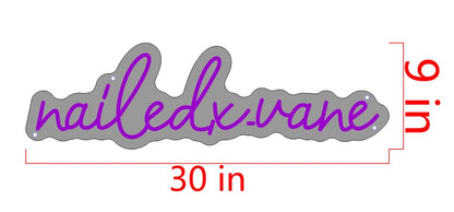nailedx.vane Custom Neon Sign (Size Option #2)