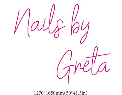 Nails by Greta Custom Neon Sign (Design Option #2)