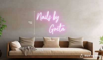 Nails by Greta Custom Neon Sign (Design Option #2)