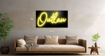 Outlaw Custom Neon Sign (Design Option #1)
