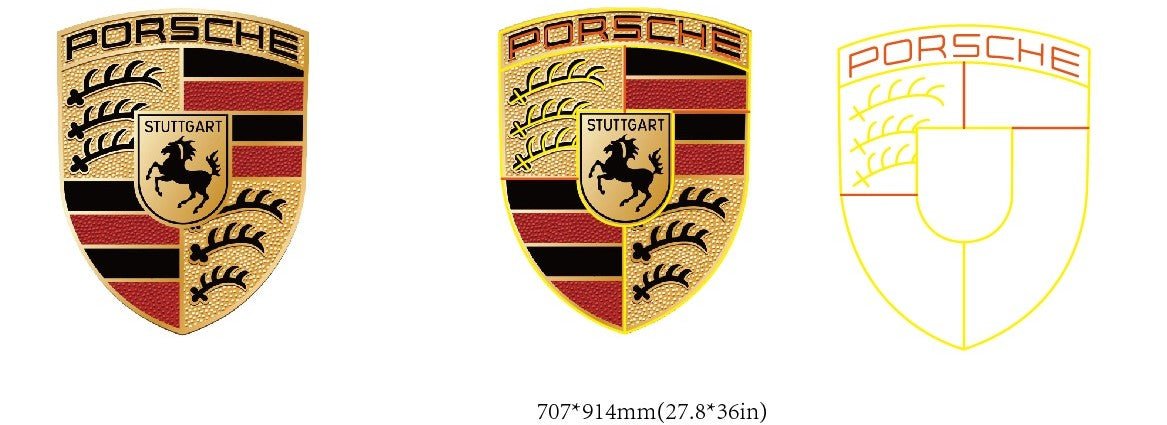 Porsche Custom Printed Logo Neon Sign - Light Your Way