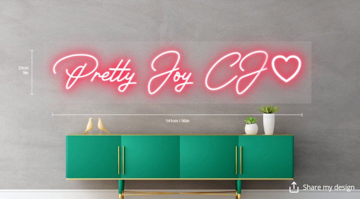 Pretty Boy CJ Custom Neon Sign (Color Option 2) - Light Your Way