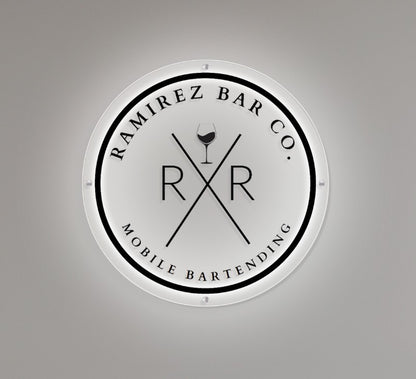 Ramirez Bar Company Custom Acrylic Backlit Sign