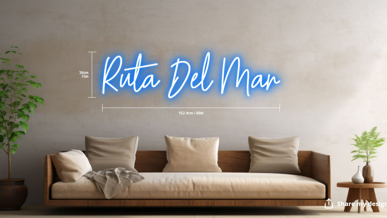 Ruta Del Mar Custom Neon Sign (Bigger Size Version)