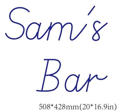 Sam's Bar Custom Neon Sign