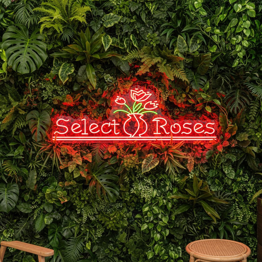 Select Roses Custom Neon Sign