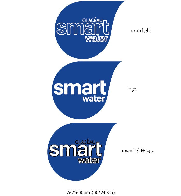 Smart Water Droplet Custom UV Printed Neon Sign