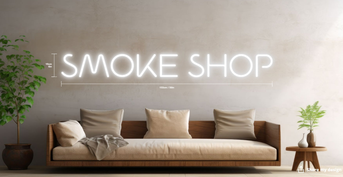 SMOKE SHOP Custom Neon Sign