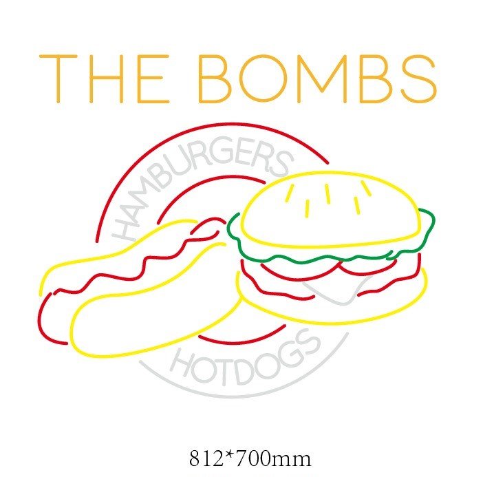 The Bomb Burgers Custom Neon Sign - Light Your Way