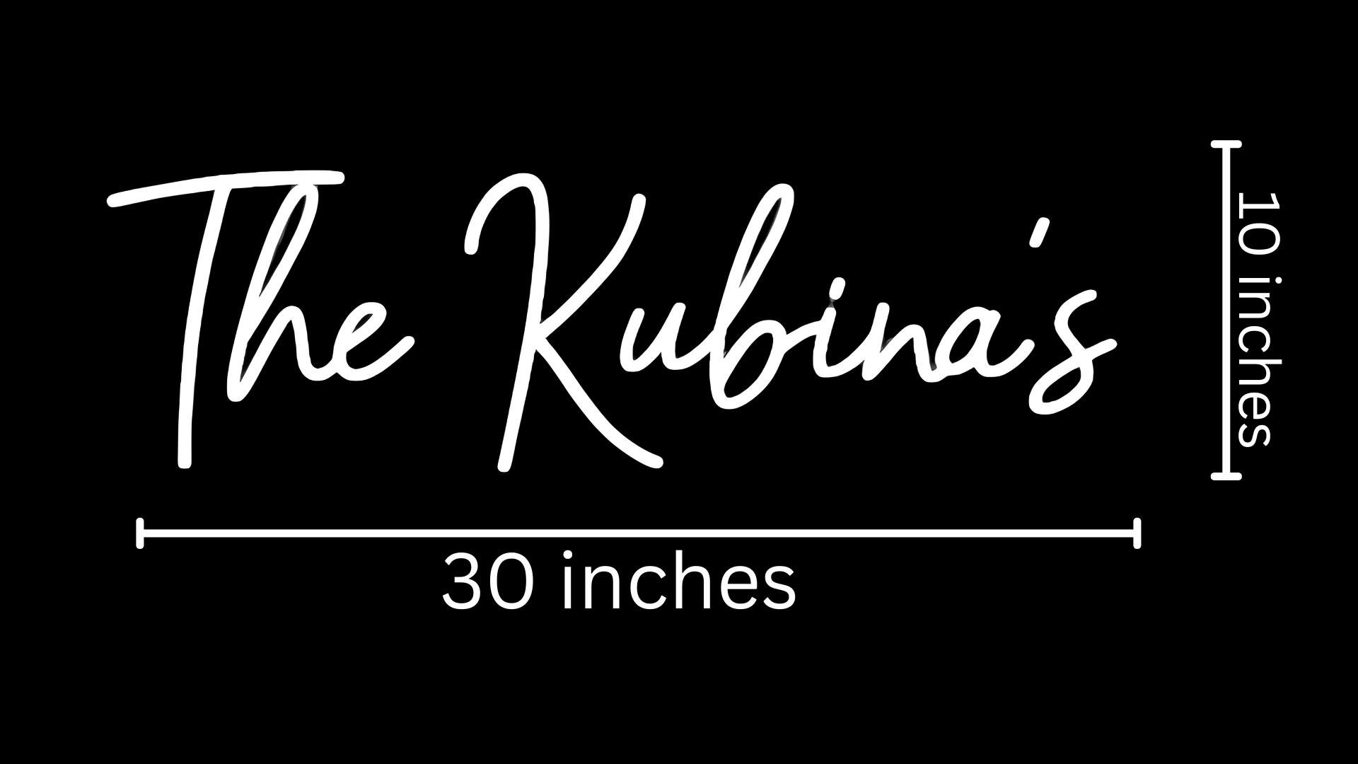 The Kubina's Custom Neon Sign
