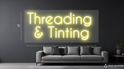 Threading & Tinting Custom Neon Sign (RGB Version) - Light Your Way