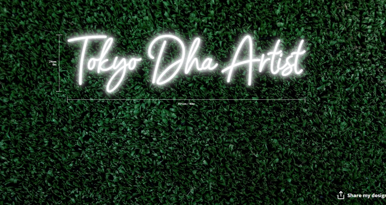 Tokyo Dha Artist Custom Neon Sign (Size Option 1)